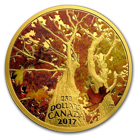 2017 Canada 2 oz Gold $250 Maple Canopy: Kaleidoscope of Color 2017 Canada 2 oz Gold $250 Maple Canopy: Kaleidoscope of Color